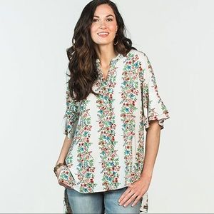 Matilda Jane Super Cute Floral Tunic Top XL